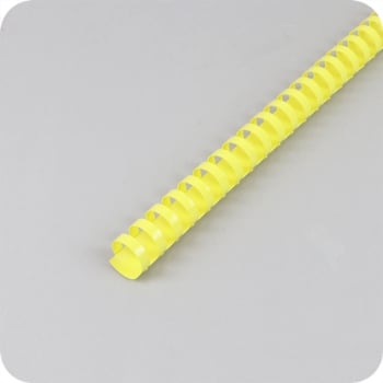 Plastic binder spines A4, oval 22 mm | yellow