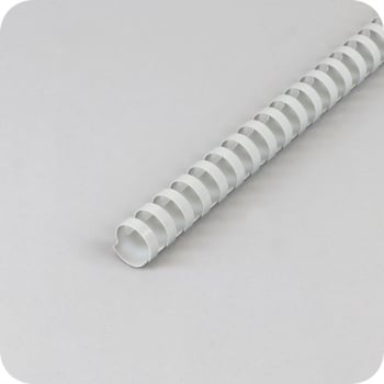 Plastic binder spines A4, oval 22 mm | grey
