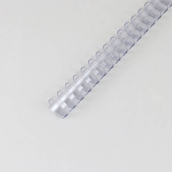 Plastic binder spines A4, oval 25 mm | transparent