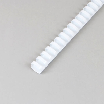 Plastic binder spines A4, oval 25 mm | white