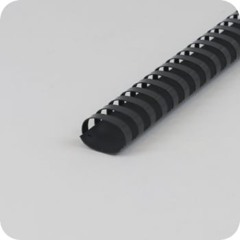 Plastic binder spines A4, oval 32 mm | black