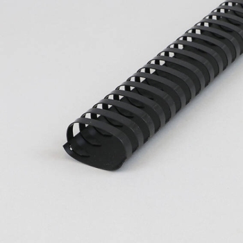 Plastic binder spines A4, oval 45 mm | black