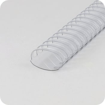 Plastic binder spines A4, oval 45 mm | transparent