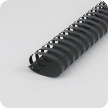 Plastic binder spines A4, oval 51 mm | black