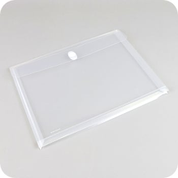Document pouch A4, with Velcro fastener and expansion fold up to 400 sheets, PP film, striped 