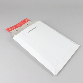 Cardboard envelope B5, 21 x 26.5 x 3 cm, self-adhesive seal, tear strip, white 