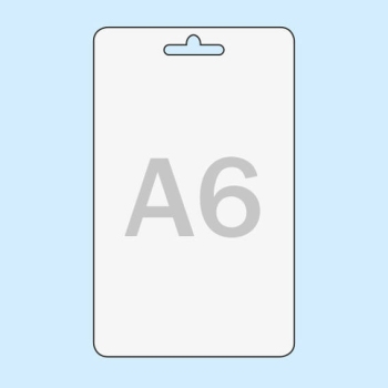 ID pockets for A6, portrait, rigid PVC, with euro hole 
