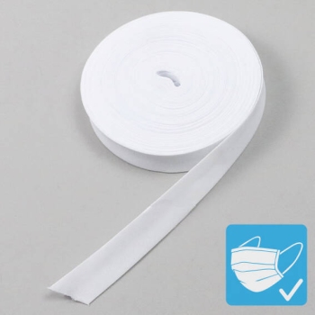 Bias binding tape, polyester, 20 mm (reel with 25 m) white