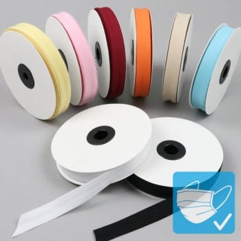 Bias binding tape, cotton and polyester, 20 mm (reel with 25 m) 