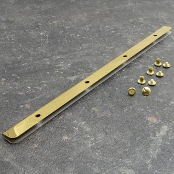 Binding screw rails, 320 mm, brass-plated 