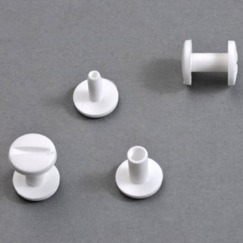 Plastic binding screws, 12 mm | white