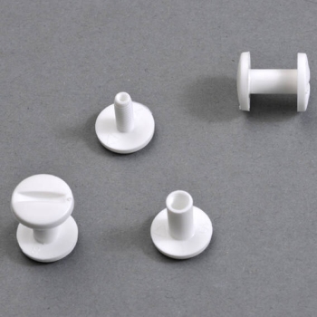 Plastic binding screws, 13 mm | white