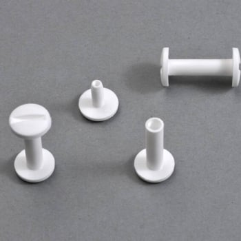 Plastic binding screws, 15 mm | white
