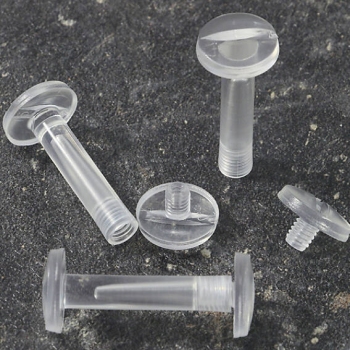 Plastic binding screws, 25 mm | transparent