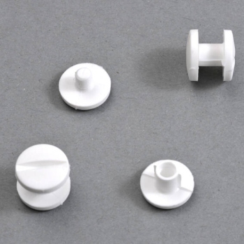 Plastic binding screws, 6 mm | white