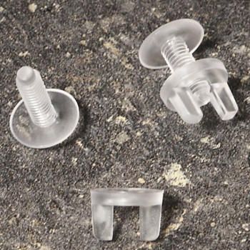 Viking-screws, transparent 4,8 mm diameter, 25 mm height