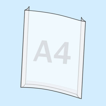 Poster pockets A4 portrait | closed front, backside 3 high performance adhesive strips (PET-carrier)