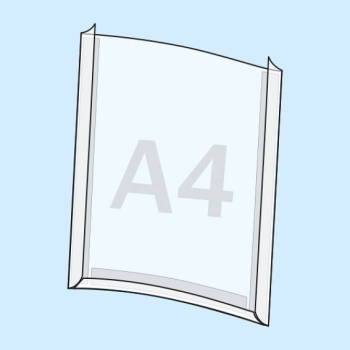 Poster pockets A4 portrait | open front, backside 3 high performance adhesive strips (PET-carrier)