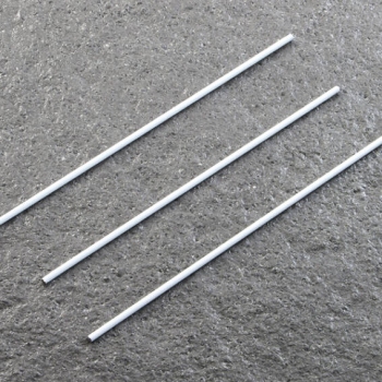 Straight wire shafts for calendar hangers, 158 mm long, white 