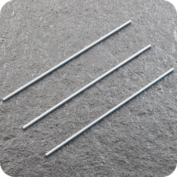 Straight wire shafts for calendar hangers, 200 mm long, silver 