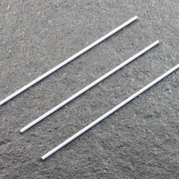 Straight wire shafts for calendar hangers, 208 mm long, white 