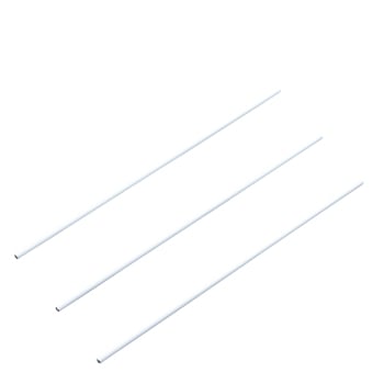 Straight wire shafts for calendar hangers, 258 mm long, white 