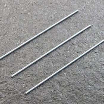 Straight wire shafts for calendar hangers, 358 mm long, silver 