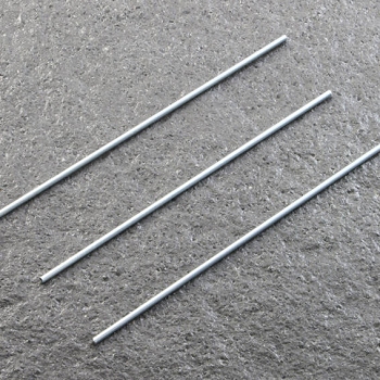 Straight wire shafts for calendar hangers, 88 mm long, silver 