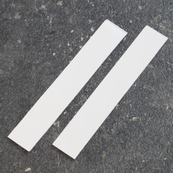 Double-sided acrylic foam tape sections, 15 x 80 mm, approx. 1 mm thick 