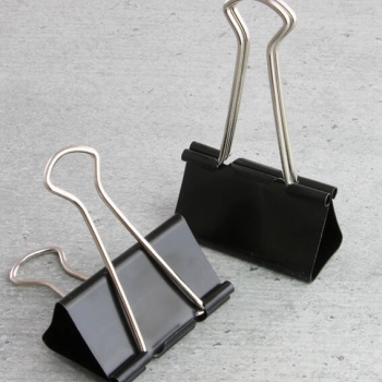 Fold back clips, 51 mm, black 