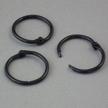 Binding rings 25 mm, black 