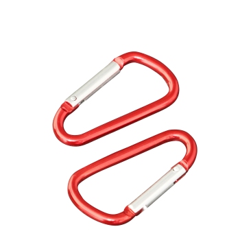 Carabiner hooks, 48 mm, Aluminium, red 
