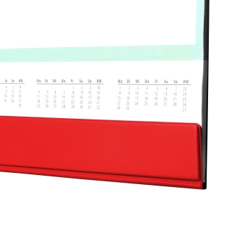 Cover strips for A2 desk pads, strengthened with carton, red 