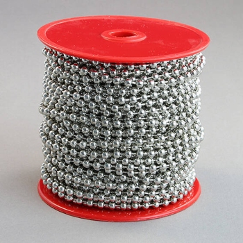 Ball chain reels, 4 mm ball diameter, nickel-plated (reel with 30 m) 
