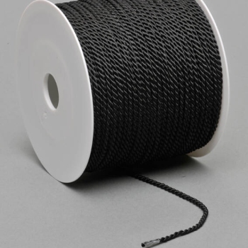 Cord on reel, black (100 m on reel) 