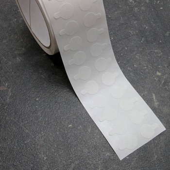 Double-sided adhesive discs, paper fleece, permanent/permanent 