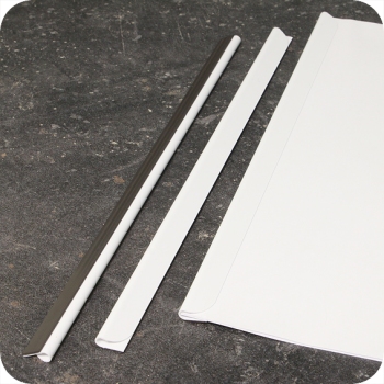 Slide binders A5, white, magnetic, 3-4 mm, 210 mm long (10 pieces in a polybag) 