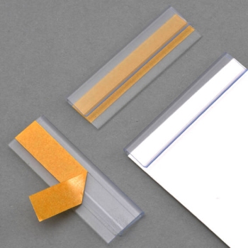 Slide binders 50 mm, transparent, self-adhesive, 1 mm 