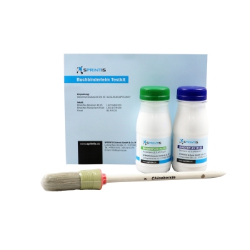 Test-kit Binderflex pad binding adhesive B120 and spine glue R120 