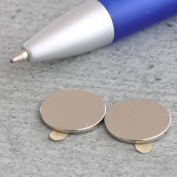 Disc magnets neodymium, self-adhesive, 13 mm x 1 mm, N35 