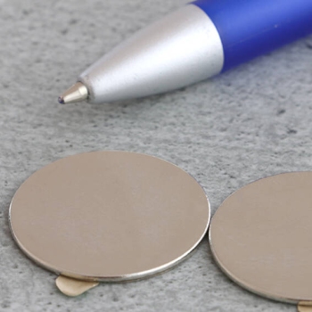 Disc magnets neodymium, self-adhesive, 25 mm x 1 mm, N35 