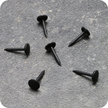 Patternbook nails, 20 mm, flat head, black painted 