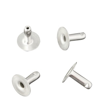 Double tubular rivets, lower part, open, type A, 7.5 mm head diameter 