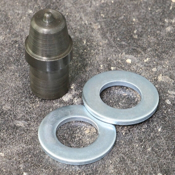 Rivet setting tool, lower die, for double tubular rivet-lower parts with 7.5 mm head diameter 