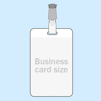 ID pockets for credit cards, portrait, with ID lever clips 