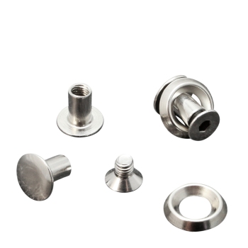 Binding screws with rosette disc, 7 mm, nickel-plated 