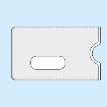 Credit card holders with long hole slot 59 x 88 mm, frosted-transparent 