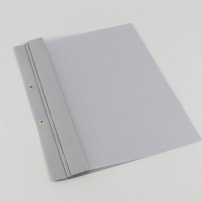 Balance sheet folder A4, 2 eyelets, 8 file solution, leather board grey