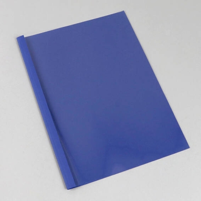 Thermal binding folder A4, leather board, 15 sheets, dark blue | 1,5 mm | 250 g/m²