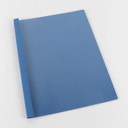 Thermal binding folder A4, leather board, 30 sheets, blue | 3 mm | 250 g/m²